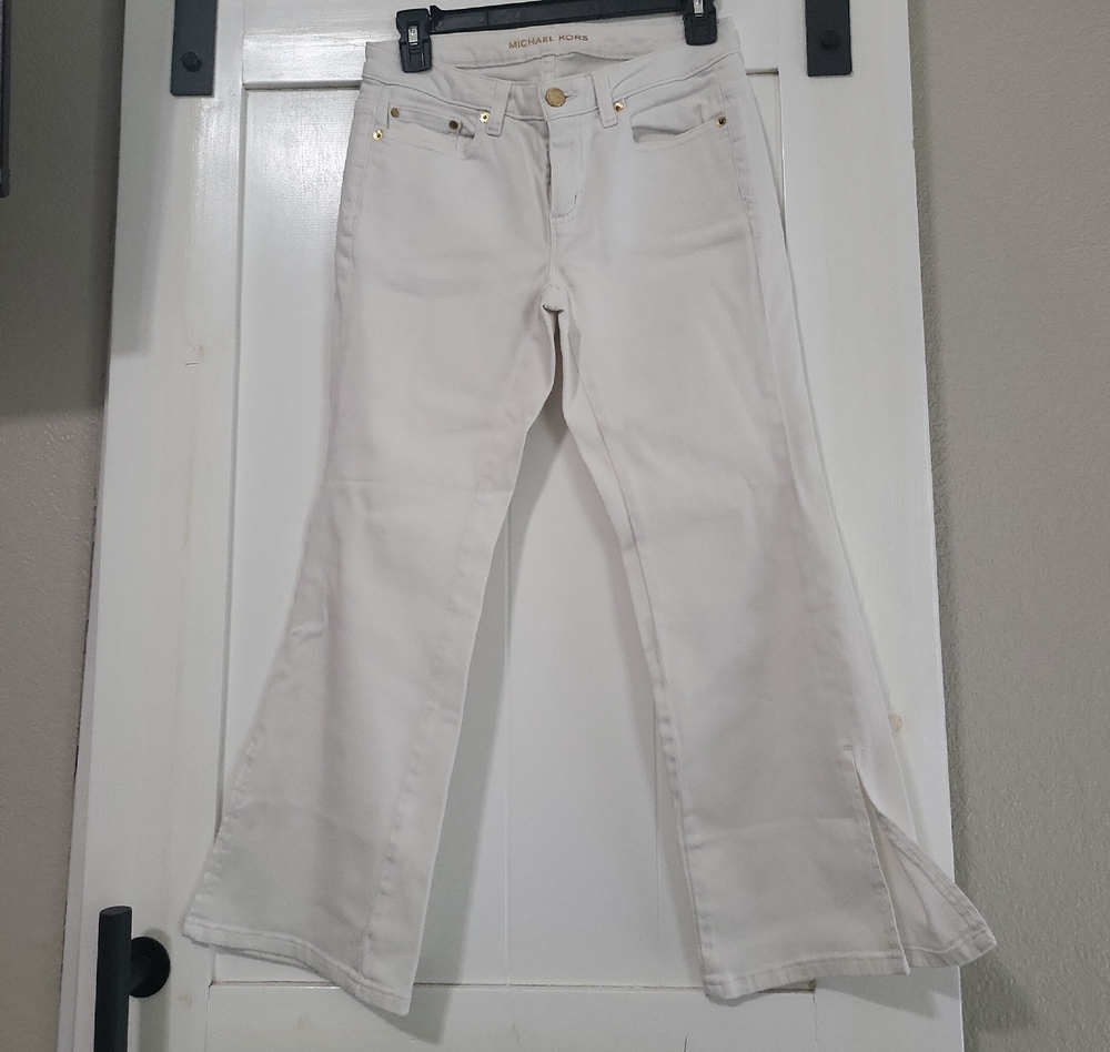 Michael Kors White Flared Jeans